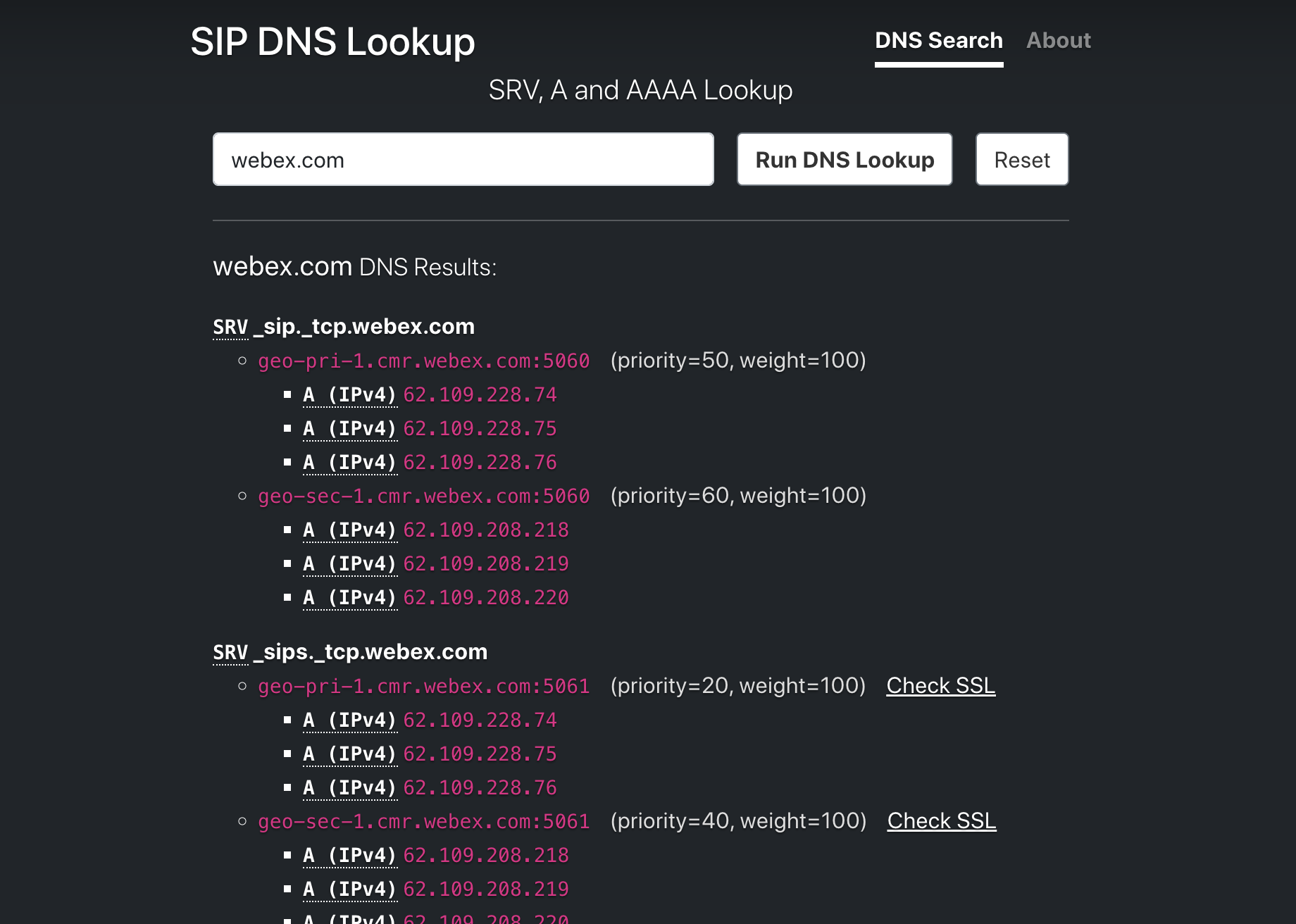 Raycast Store: Dig - DNS Lookup