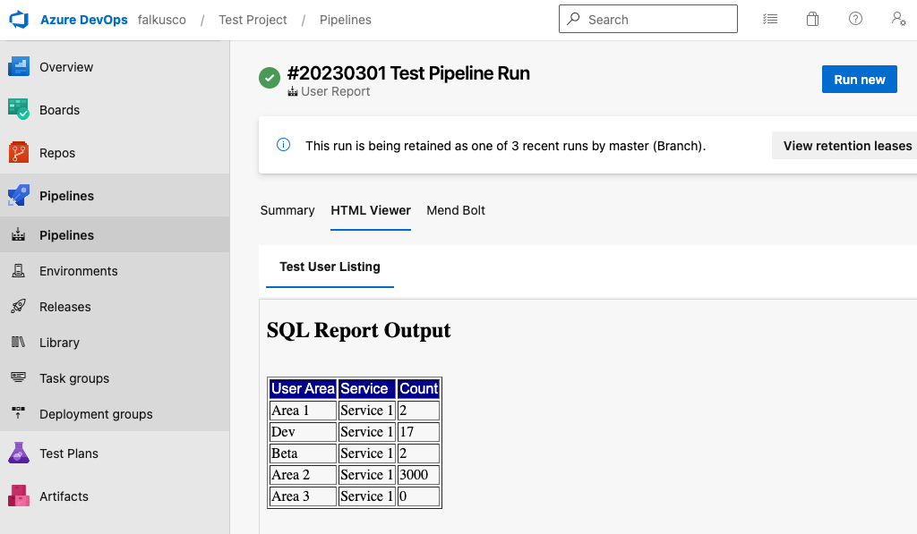 DevOps SQL Example