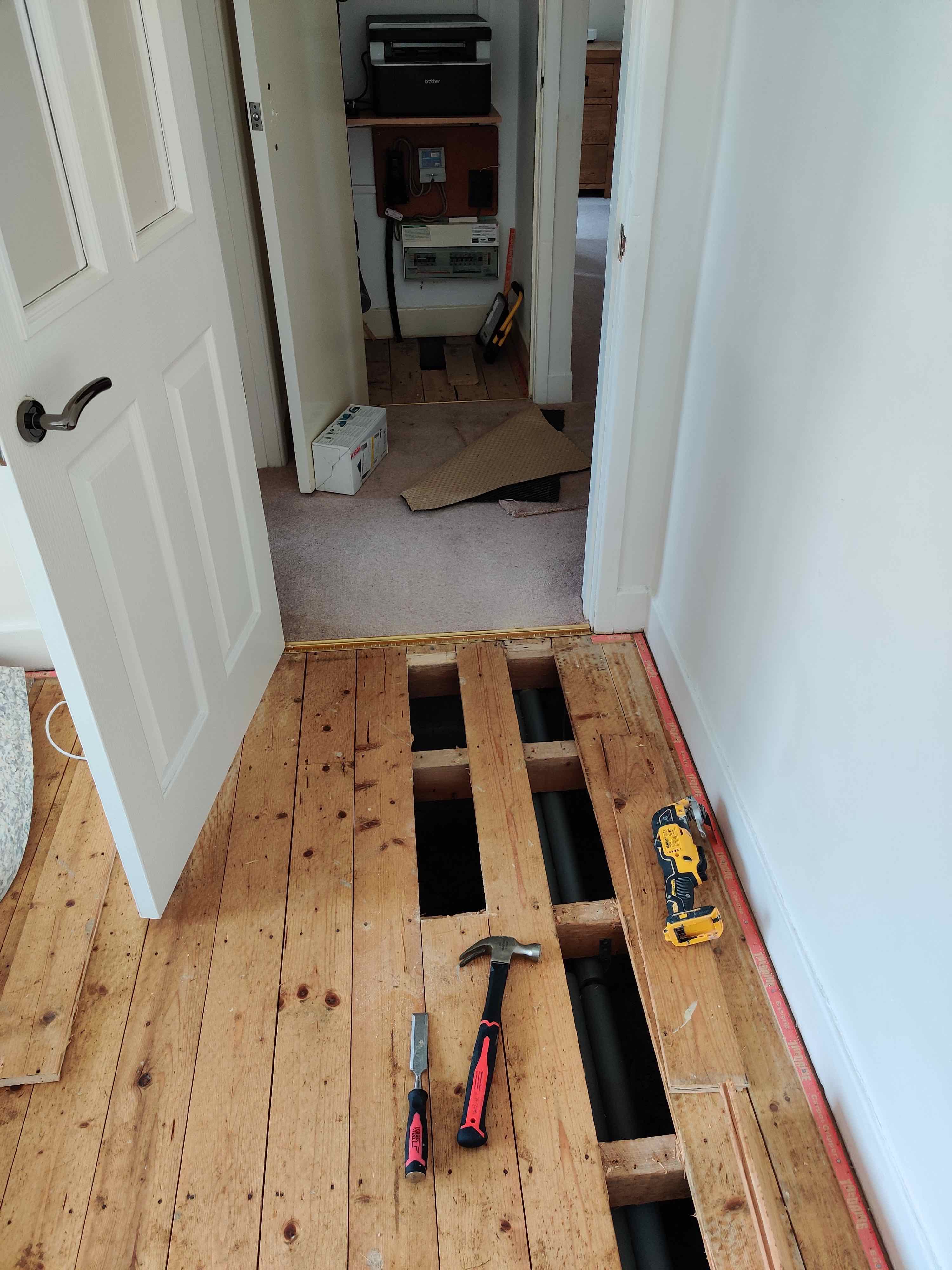 Floorboards up